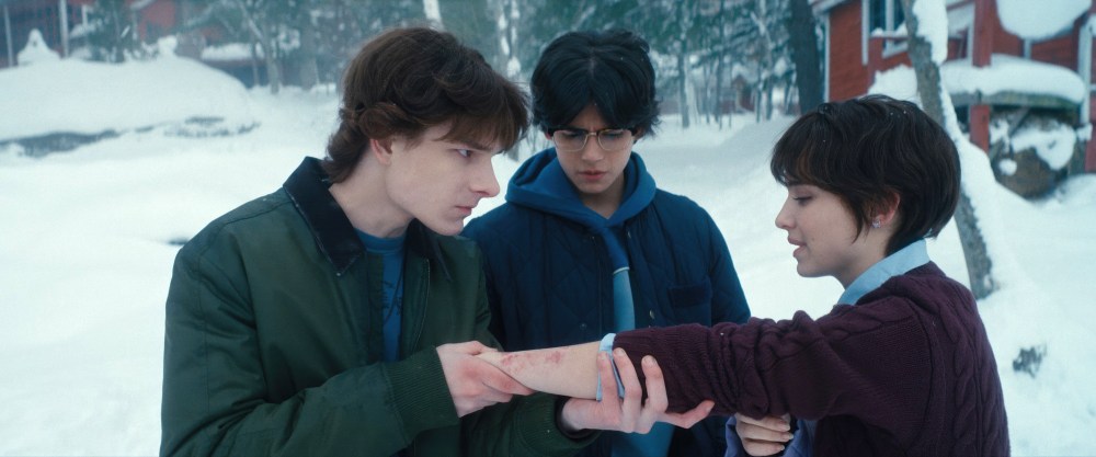 BLACK PHONE 2, from left: Mason Thames, Miguel Mora, Madeleine McGraw, 2025. © Universal Pictures / Courtesy Everett Collection